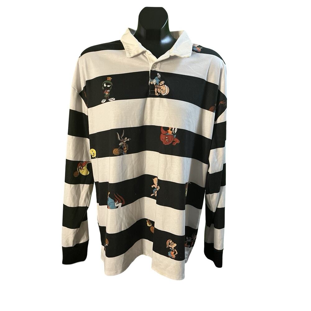 Space Jam A New Legacy x Forever 21 Rugby Shirt Men’s Medium Looney Tunes